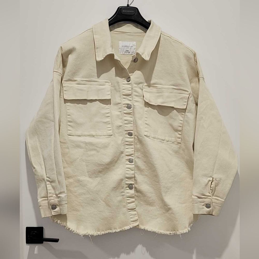 Celebrity Pink Cream Jean Jacket Size - XXL